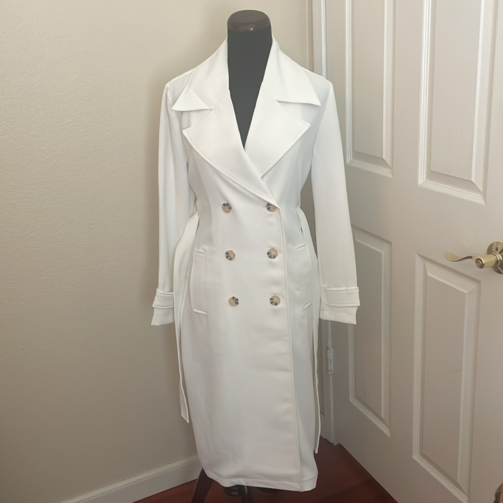 New Beware Bagatelle Collection Off White Trench Coat